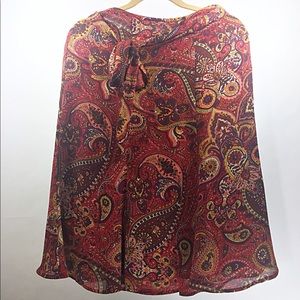 💝Kasper A-Line Midi Pretty Paisley Skirt💝